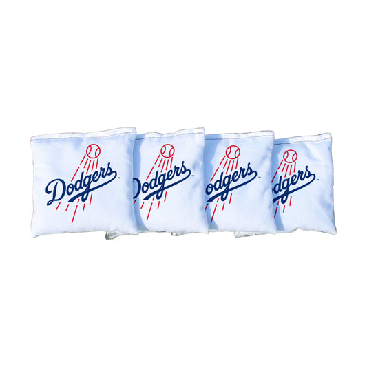 Los Angeles Dodgers | White Corn Filled Cornhole Bags