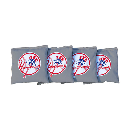 New York Yankees | White Corn Filled Cornhole Bags