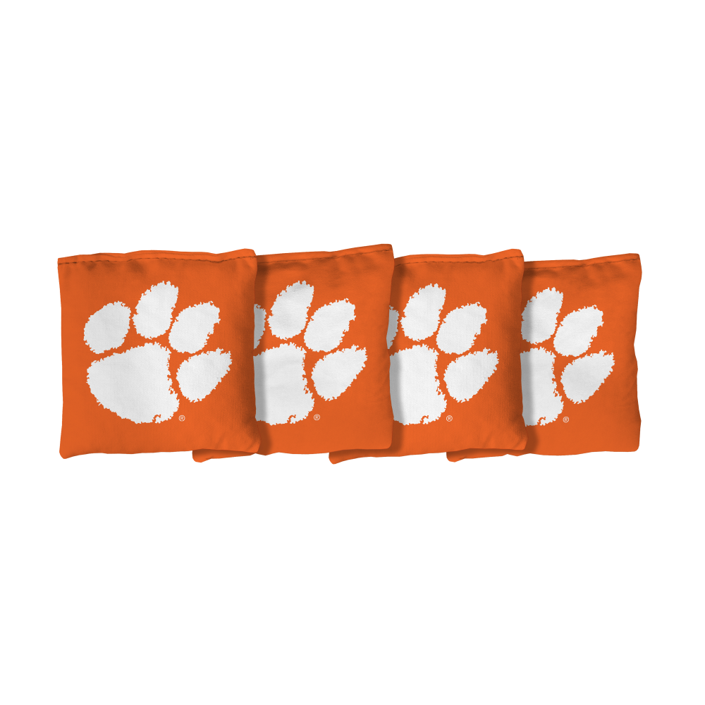 Clemson University Tigers | Orange Corn Filled Cornhole Bags