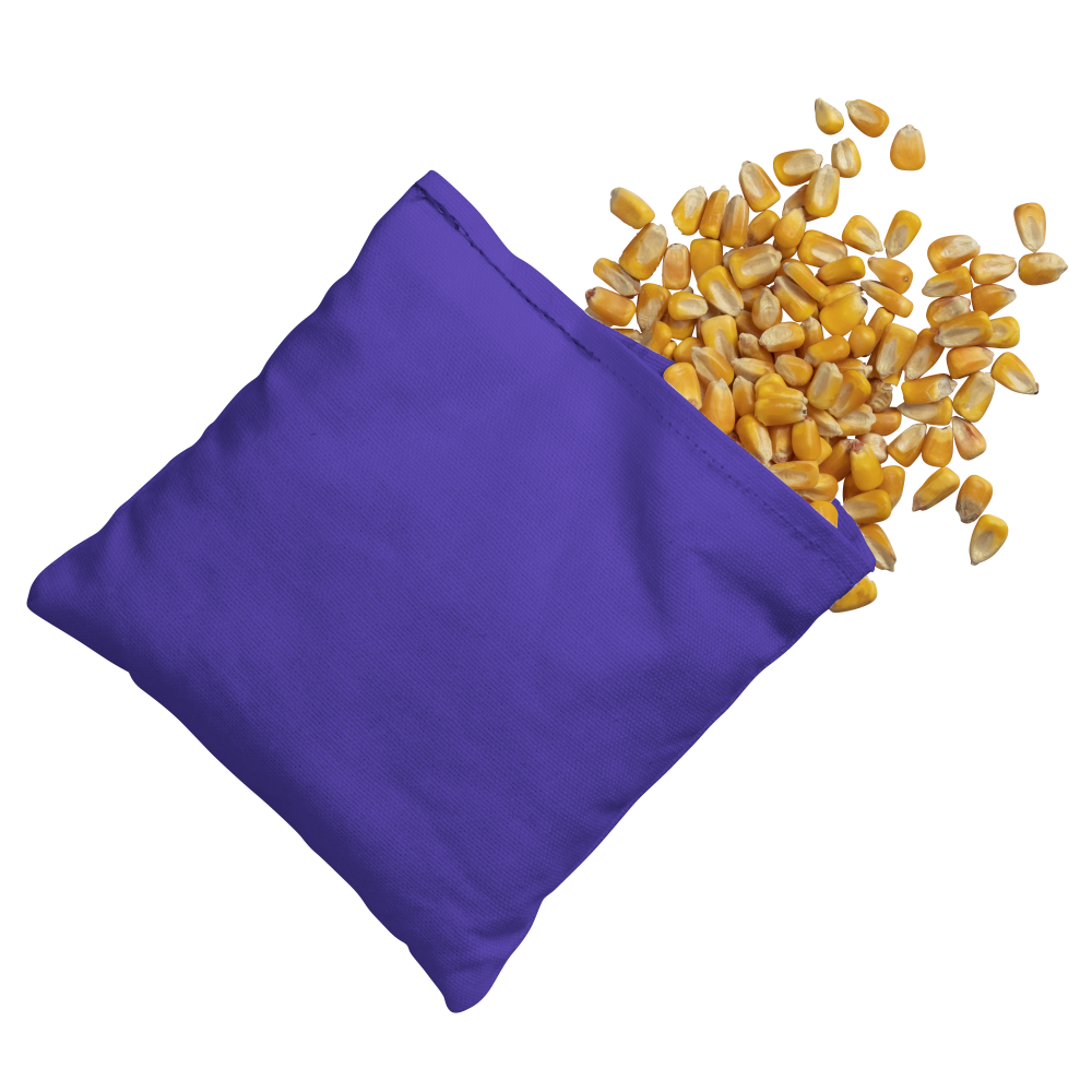 Purple Solid Color Corn Filled Cornhole Bags