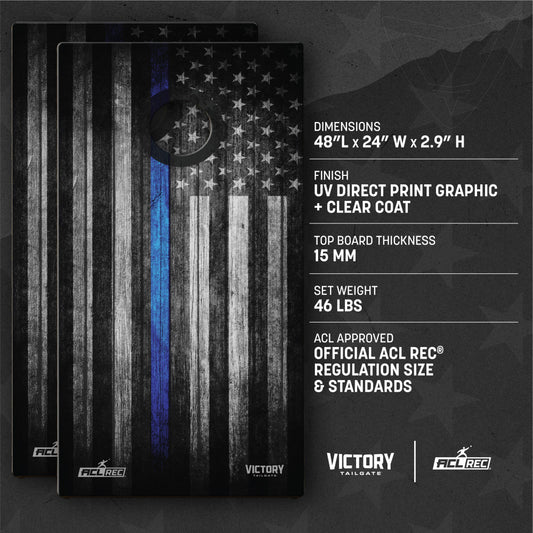 2x4 Tournament Thin Blue Line Cornhole Set