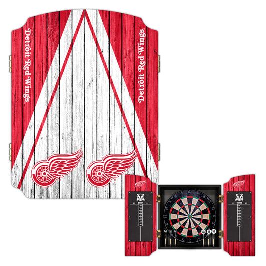 Detroit Red Wings | Bristle Dartboard Cabinet Set_Victory Tailgate_1