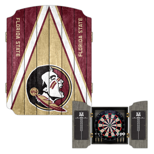 Florida State University Seminoles | Bristle Dartboard Cabinet Set_Victory Tailgate_1