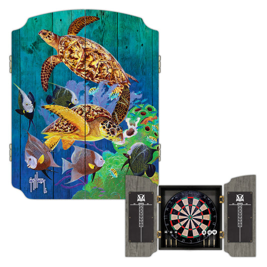 Guy Harvey | Bristle Dartboard Cabinet Set_Victory Tailgate_1