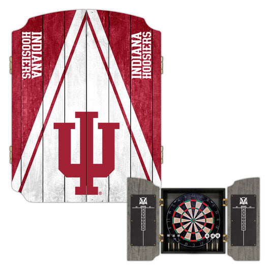 Indiana University Hoosiers | Bristle Dartboard Cabinet Set_Victory Tailgate_1