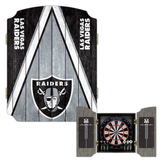 Las Vegas Raiders | Bristle Dartboard Cabinet Set_Victory Tailgate_1