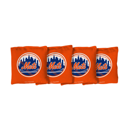 New York Mets | Orange Corn Filled Cornhole Bags_Victory Tailgate_1