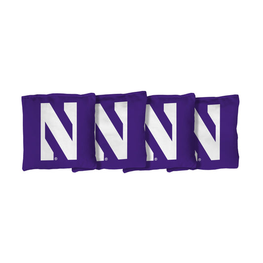 Northwestern University Huskies | Purple Corn Filled Cornhole Bags_Victory Tailgate_1