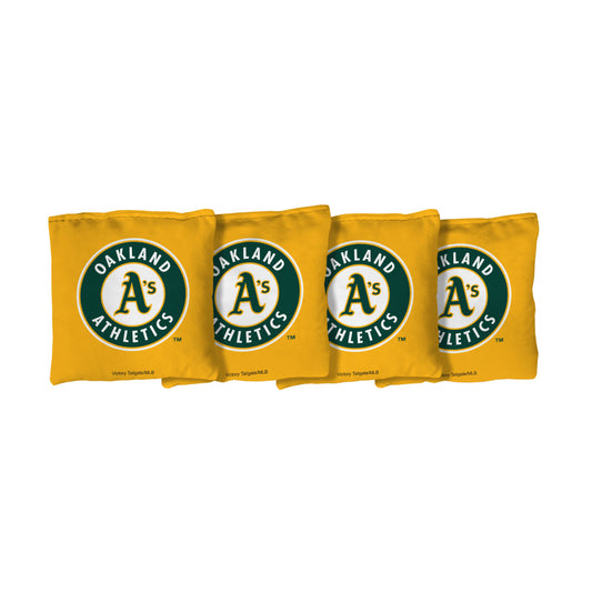 Oakland Athletics | Yellow Corn Filled Cornhole Bags_Victory Tailgate_1