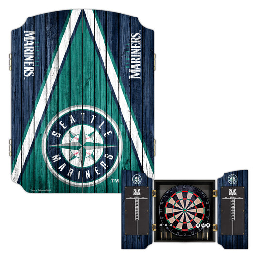 Seattle Mariners | Bristle Dartboard Cabinet Set_Victory Tailgate_1