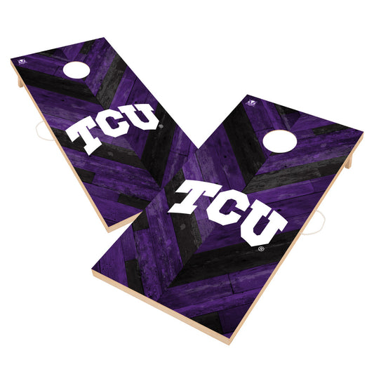 Texas Christian University Horned Frogs | 2x4 Solid Wood Cornhole_Victory Tailgate_1