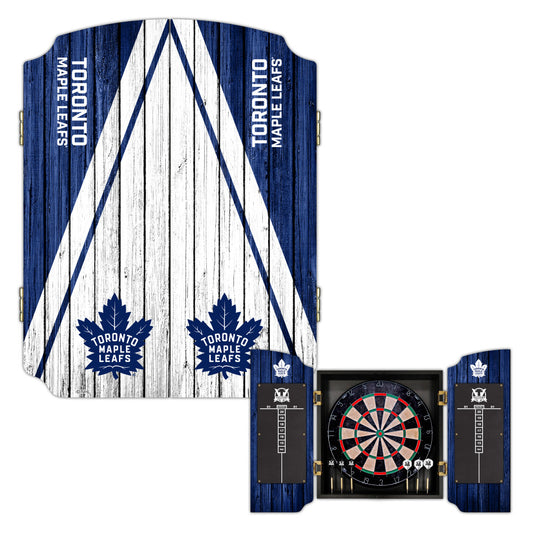 Toronto Maple Leafs | Bristle Dartboard Cabinet Set_Victory Tailgate_1