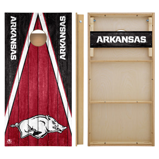 OFFICIALLY LICENSED - Bring your game day experience one step closer to your favorite team with this University of Arkansas Razorbacks 2x4 Tournament Cornhole from Victory Tailgate_2