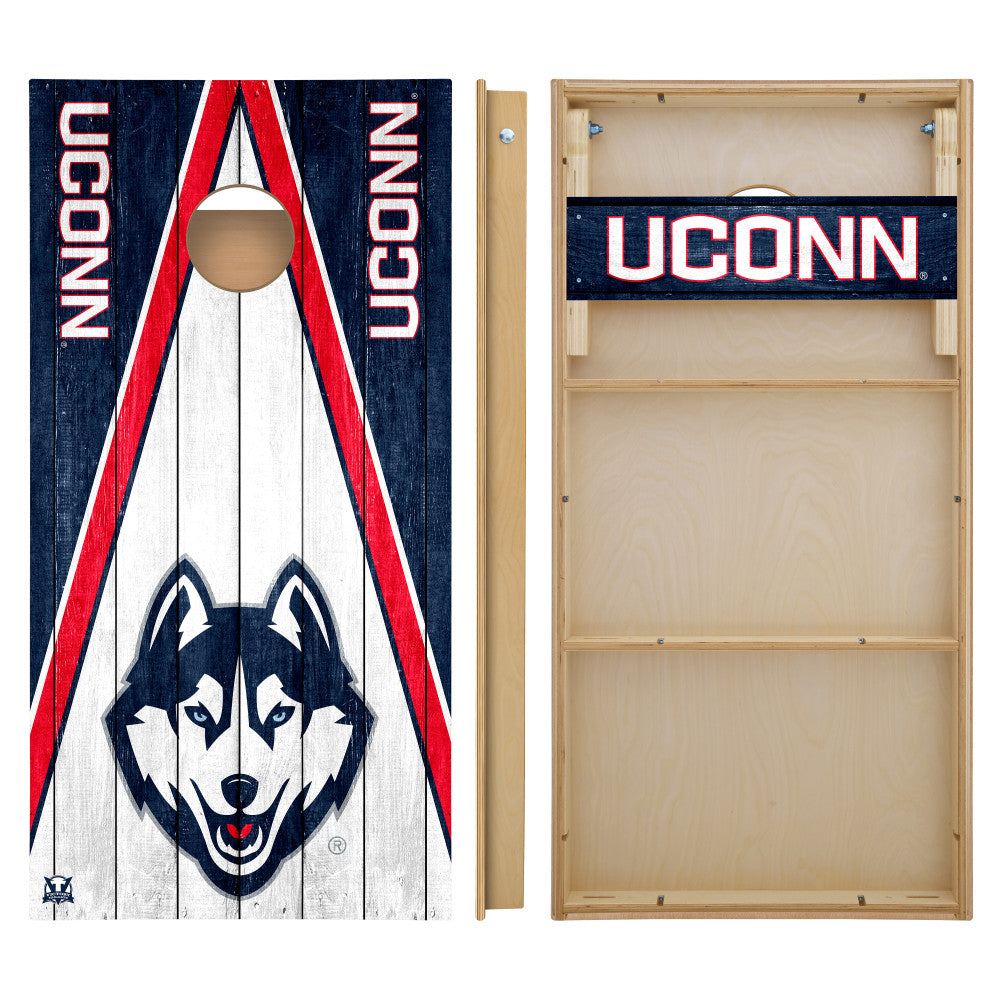 OFFICIALLY LICENSED - Bring your game day experience one step closer to your favorite team with this University of Connecticut Huskies 2x4 Tournament Cornhole from Victory Tailgate_2