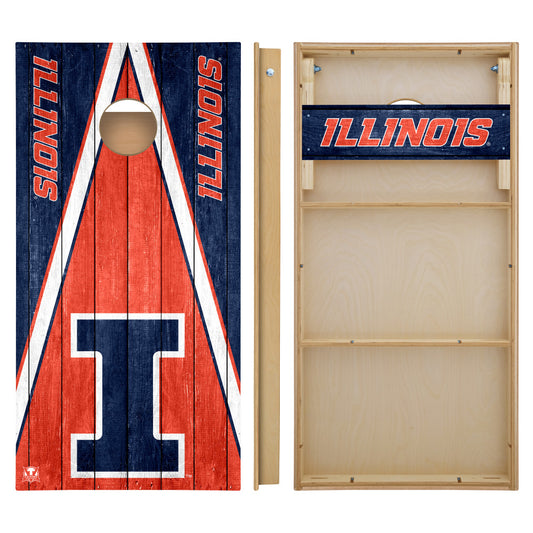 OFFICIALLY LICENSED - Bring your game day experience one step closer to your favorite team with this University of Illinois Fighting Illini 2x4 Tournament Cornhole from Victory Tailgate_2