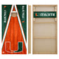 OFFICIALLY LICENSED - Bring your game day experience one step closer to your favorite team with this University of Miami Hurricanes 2x4 Tournament Cornhole from Victory Tailgate_2
