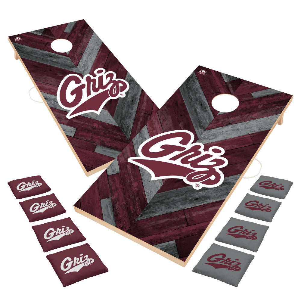 University of Montana Grizzlies | 2x4 Solid Wood Cornhole_Victory Tailgate_1