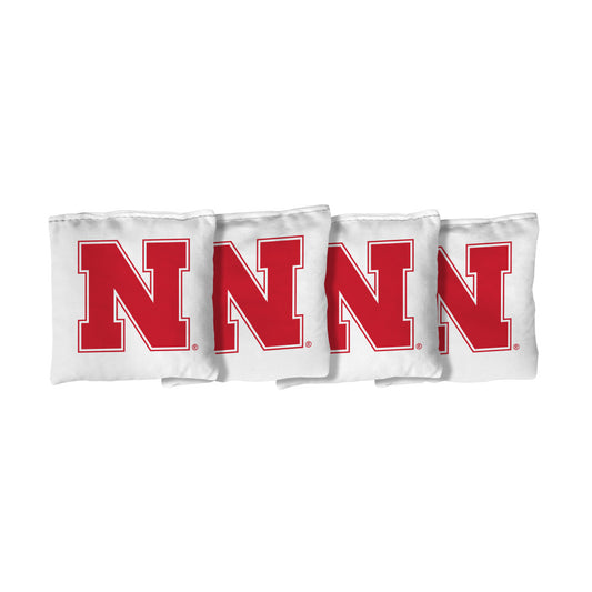 University of Nebraska Cornhuskers | White Corn Filled Cornhole Bags_Victory Tailgate_1