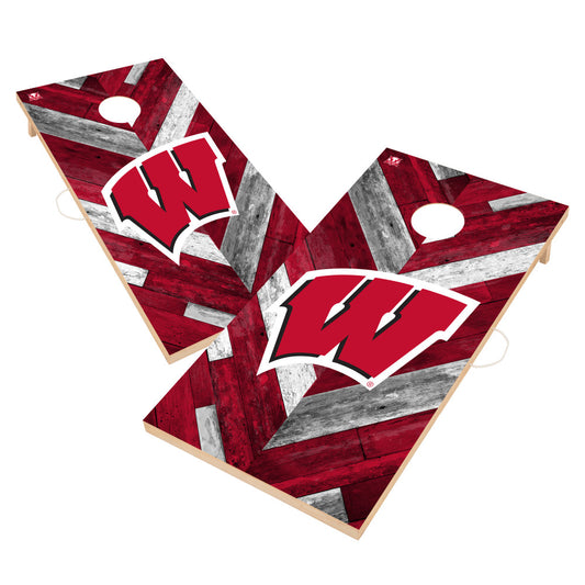 University of Wisconsin Badgers | 2x4 Solid Wood Cornhole_Victory Tailgate_1