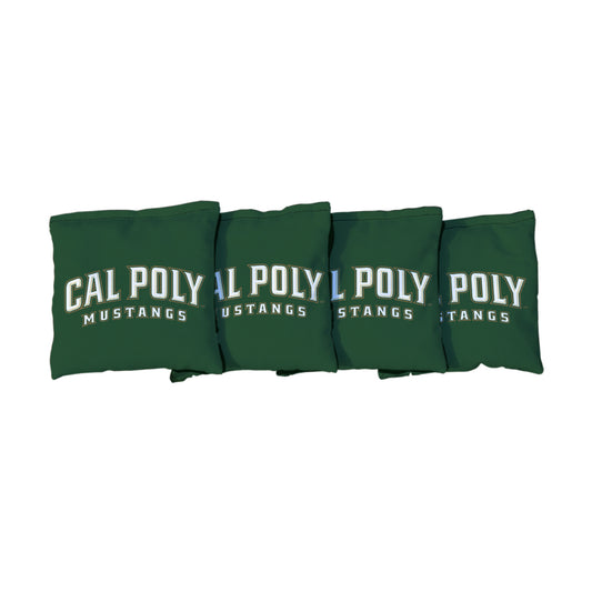 Cal Poly Mustangs | Green Corn Filled Cornhole Bags