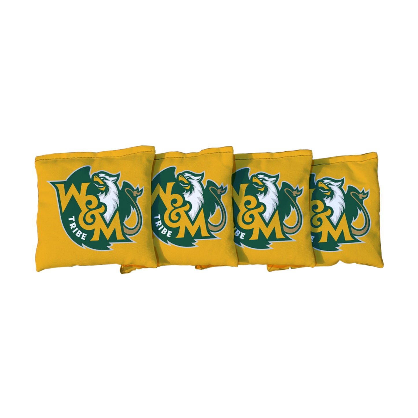 College of William and Mary Tribe | Yellow Corn Filled Cornhole Bags
