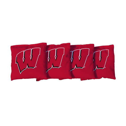 University of Wisconsin Badgers | Red Corn Filled Cornhole Bags