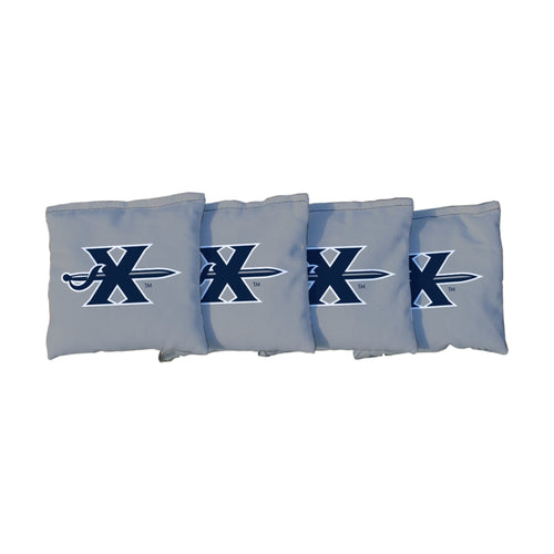 Xavier University Muskateers | Grey Corn Filled Cornhole Bags