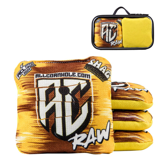 American Cornhole League | ACL® PRO Yellow Shag Contrast Cornhole Bags