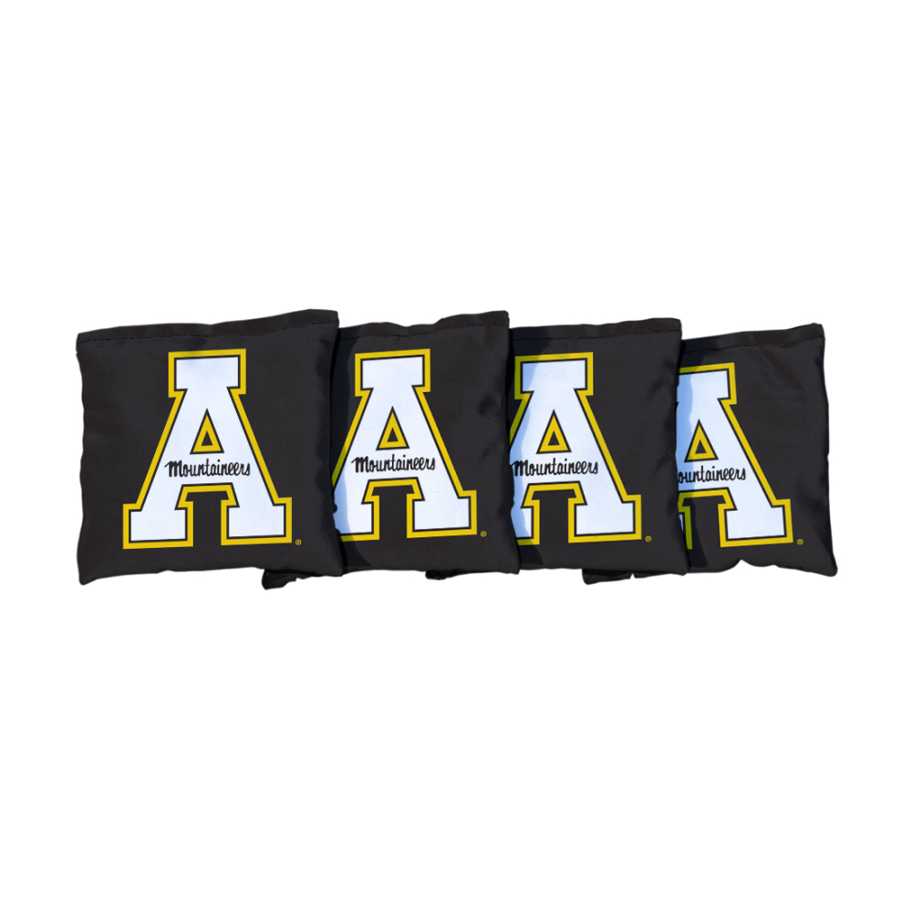 Appalachian State University Mountaineers | Black Corn Filled Cornhole Bags