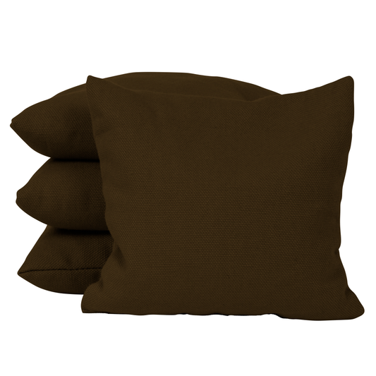 Brown Solid Color Corn Filled Cornhole Bags