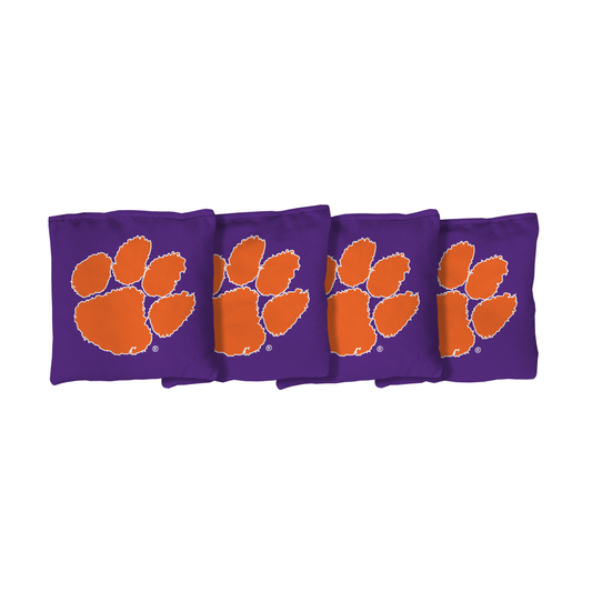 Clemson University Tigers | Purple Corn Filled Cornhole Bags