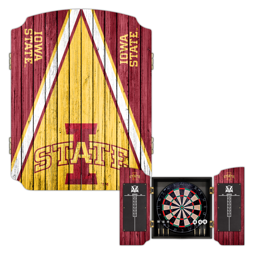 Iowa State University Cyclones | Bristle Dartboard Cabinet Set