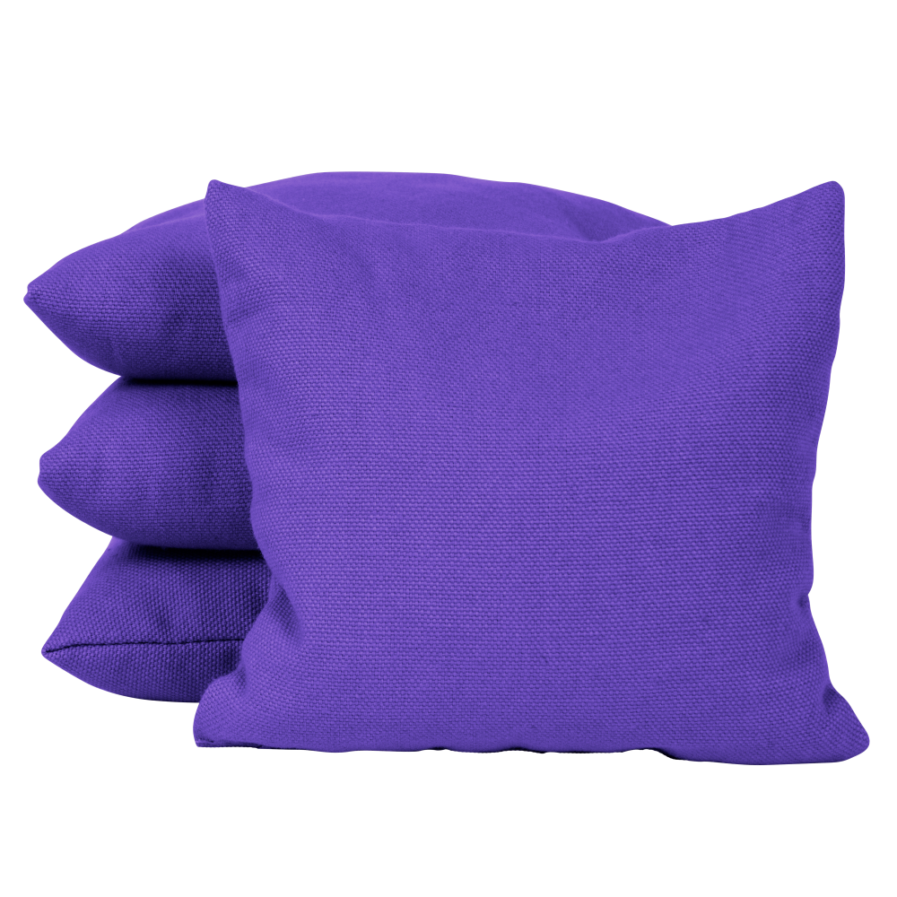 Purple Solid Color Corn Filled Cornhole Bags