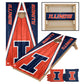 University of Illinois Fighting Illini | 2x4 Tournament Cornhole Set