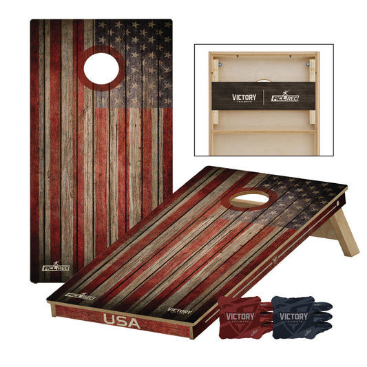 2x4 Tournament American Flag Cornhole Set