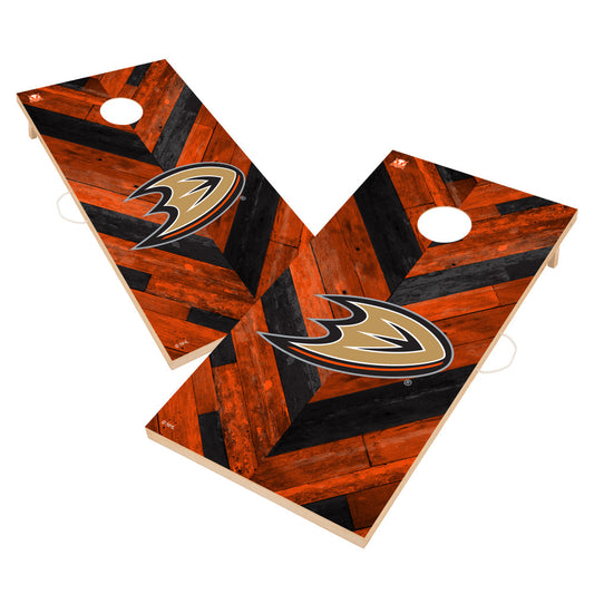 Anaheim Ducks | 2x4 Solid Wood Cornhole_Victory Tailgate_1