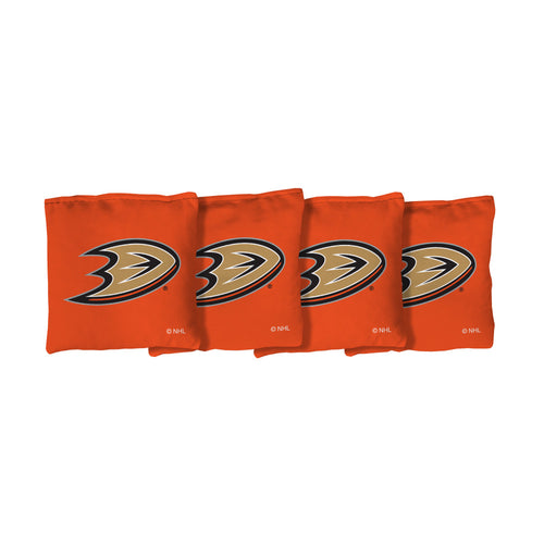 Anaheim Ducks | Orange Corn Filled Cornhole Bags_Victory Tailgate_1