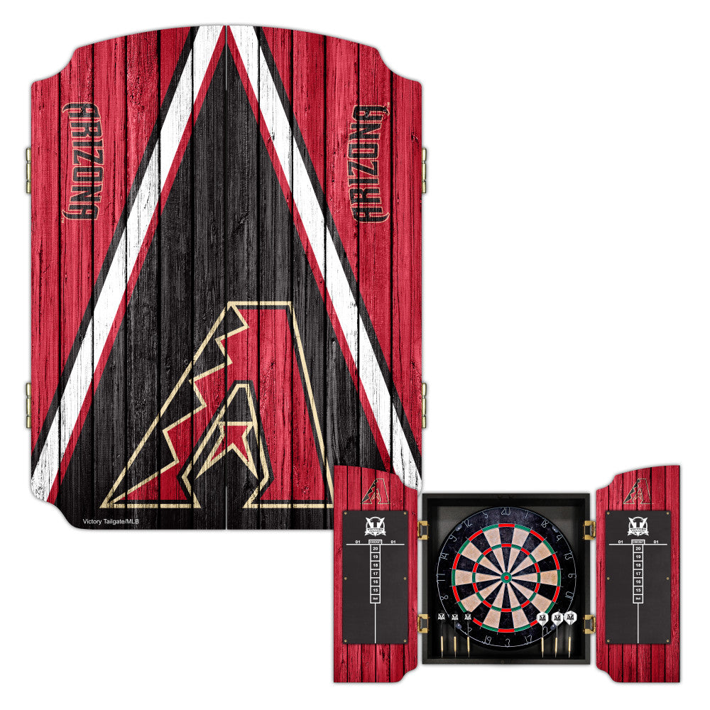 Arizona Diamondbacks | Bristle Dartboard Cabinet Set_Victory Tailgate_1