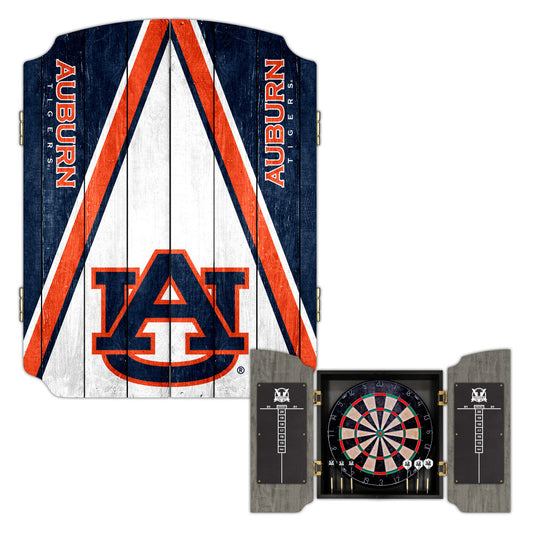 Auburn University Tigers | Bristle Dartboard Cabinet Set_Victory Tailgate_1
