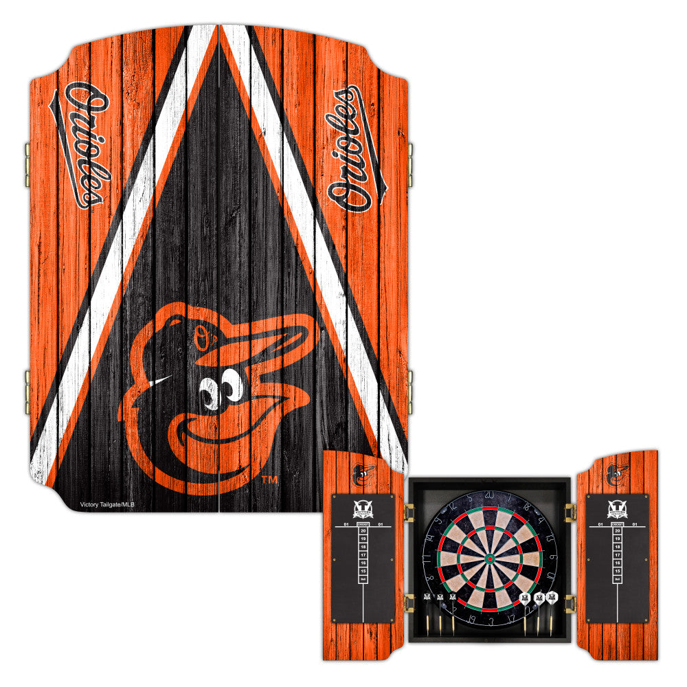 Baltimore Orioles | Bristle Dartboard Cabinet Set_Victory Tailgate_1