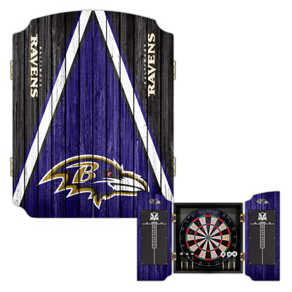 Baltimore Ravens | Bristle Dartboard Cabinet Set_Victory Tailgate_1