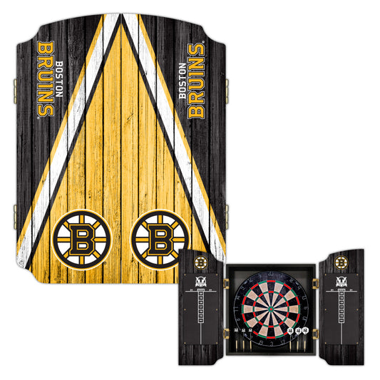 Boston Bruins | Bristle Dartboard Cabinet Set_Victory Tailgate_1