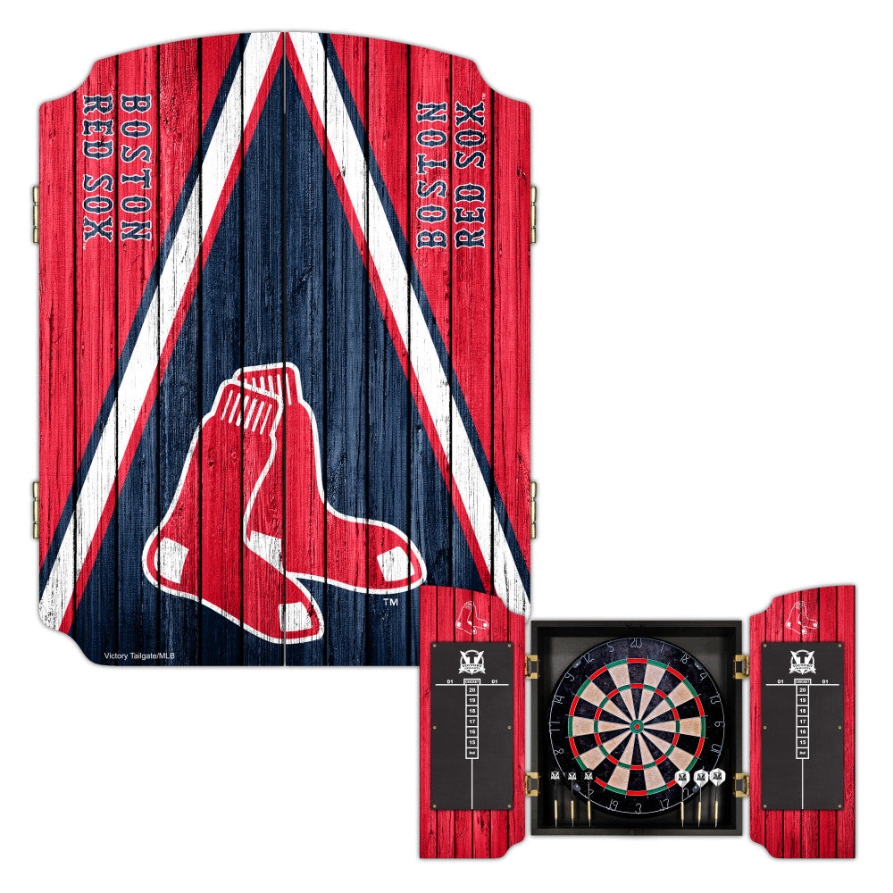 Boston Red Sox | Bristle Dartboard Cabinet Set_Victory Tailgate_1