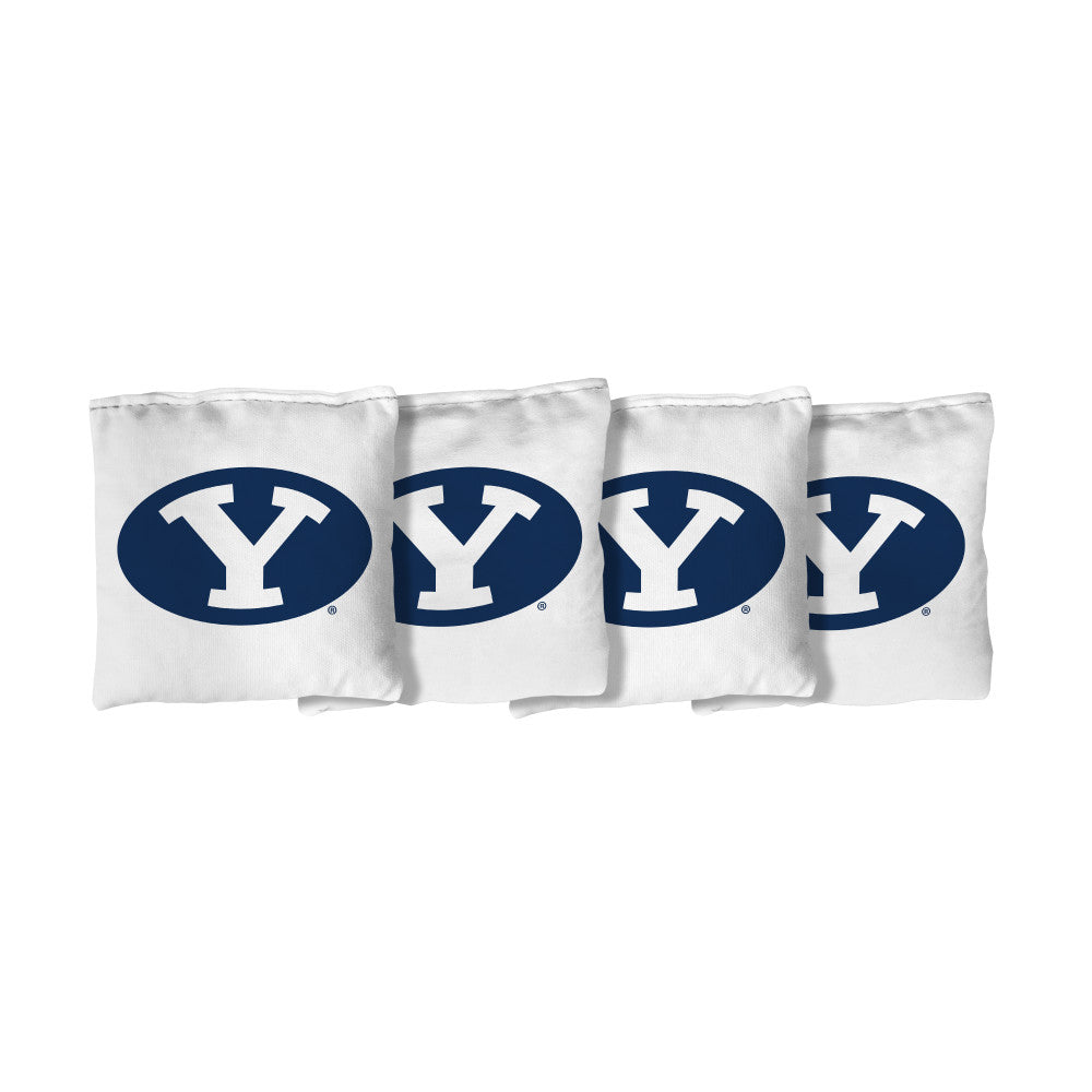 Brigham Young University Cougars | White Corn Filled Cornhole Bags_Victory Tailgate_1