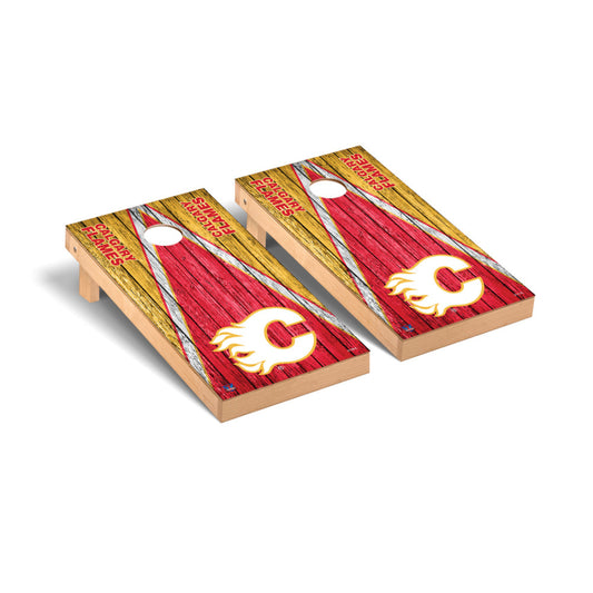 Calgary Flames | 2x4 Premium Cornhole_Victory Tailgate_1