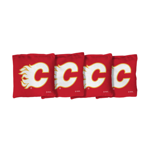 Calgary Flames | Red Corn Filled Cornhole Bags_Victory Tailgate_1