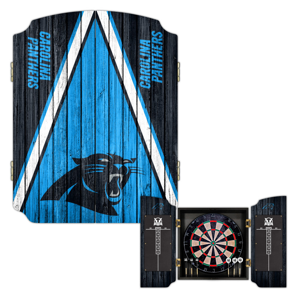 Carolina Panthers | Bristle Dartboard Cabinet Set_Victory Tailgate_1