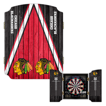 Chicago Blackhawks | Bristle Dartboard Cabinet Set_Victory Tailgate_1