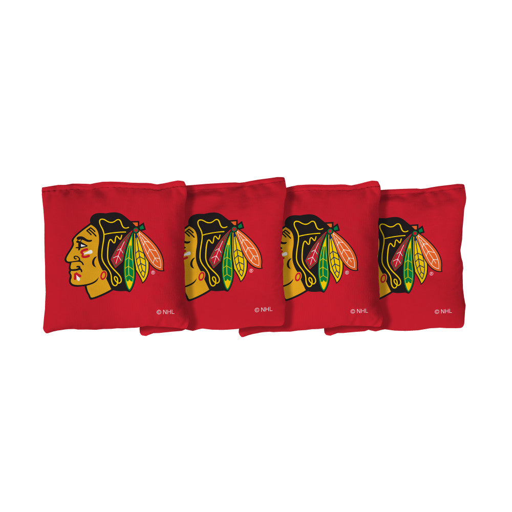 Chicago Blackhawks | Red Corn Filled Cornhole Bags_Victory Tailgate_1