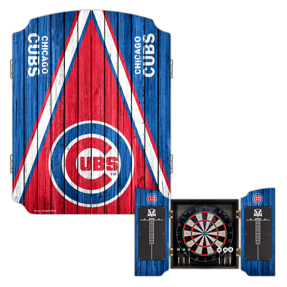 Chicago Cubs | Bristle Dartboard Cabinet Set_Victory Tailgate_1